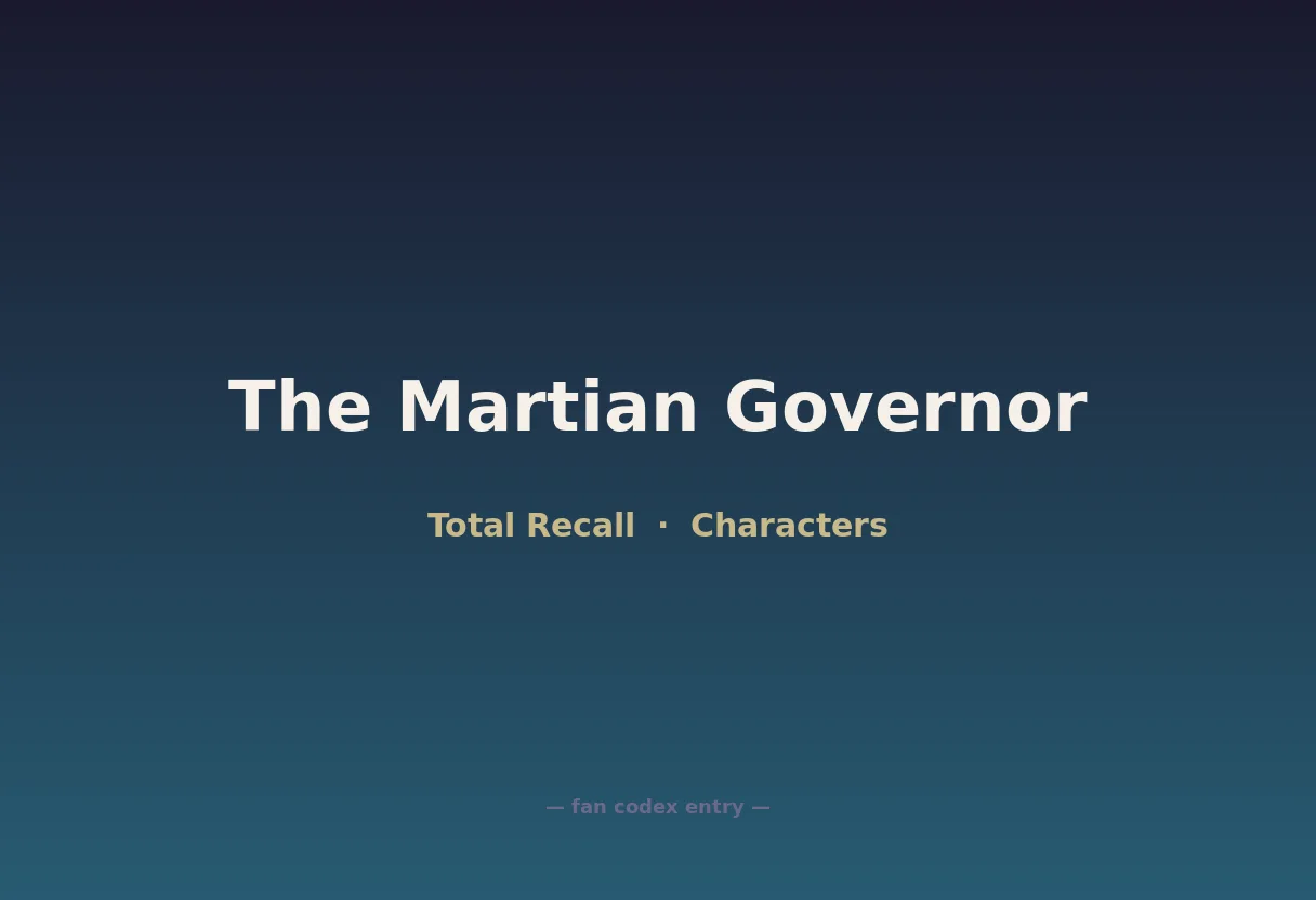 The Martian Governor