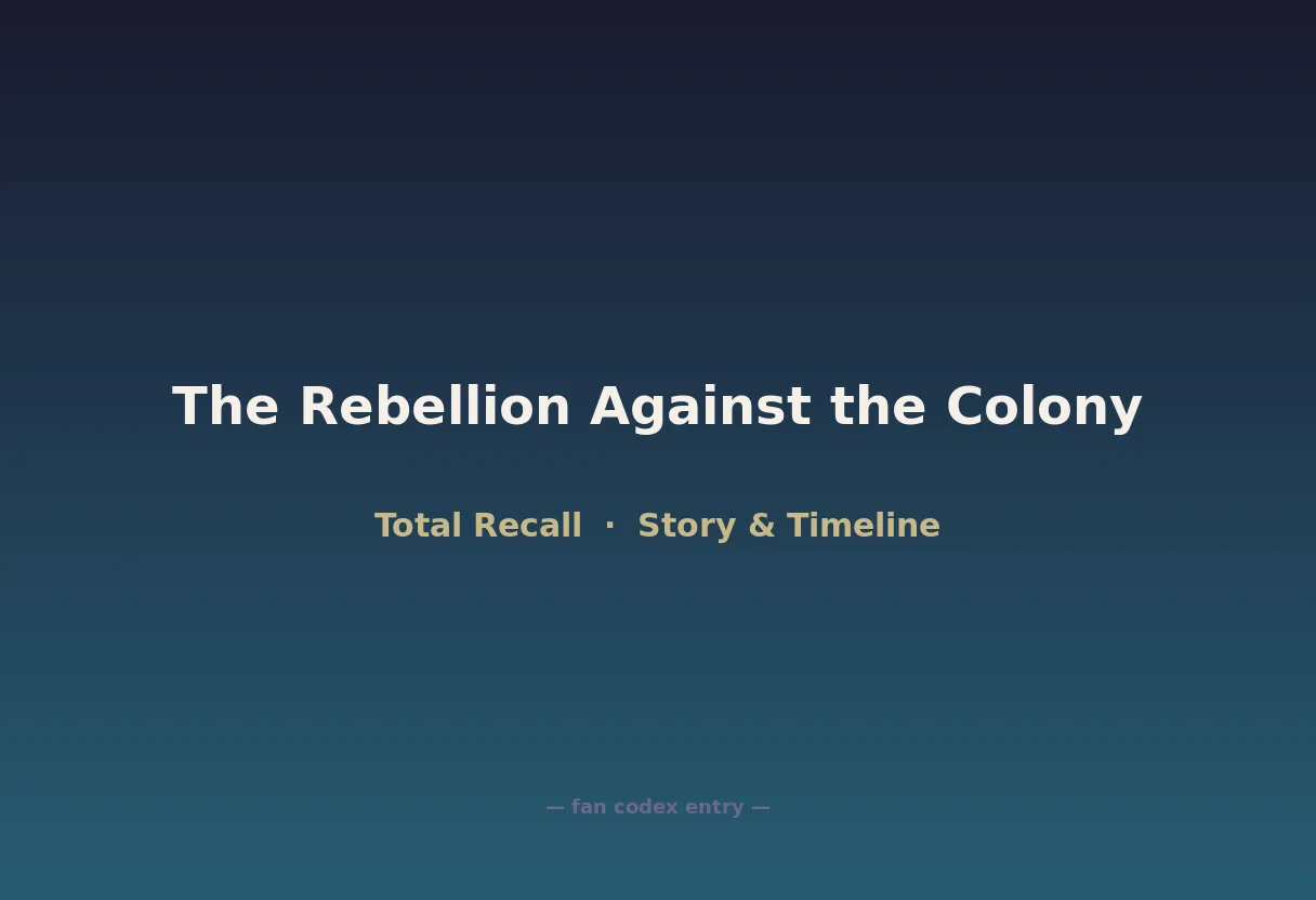 The Rebellion Against the Colony