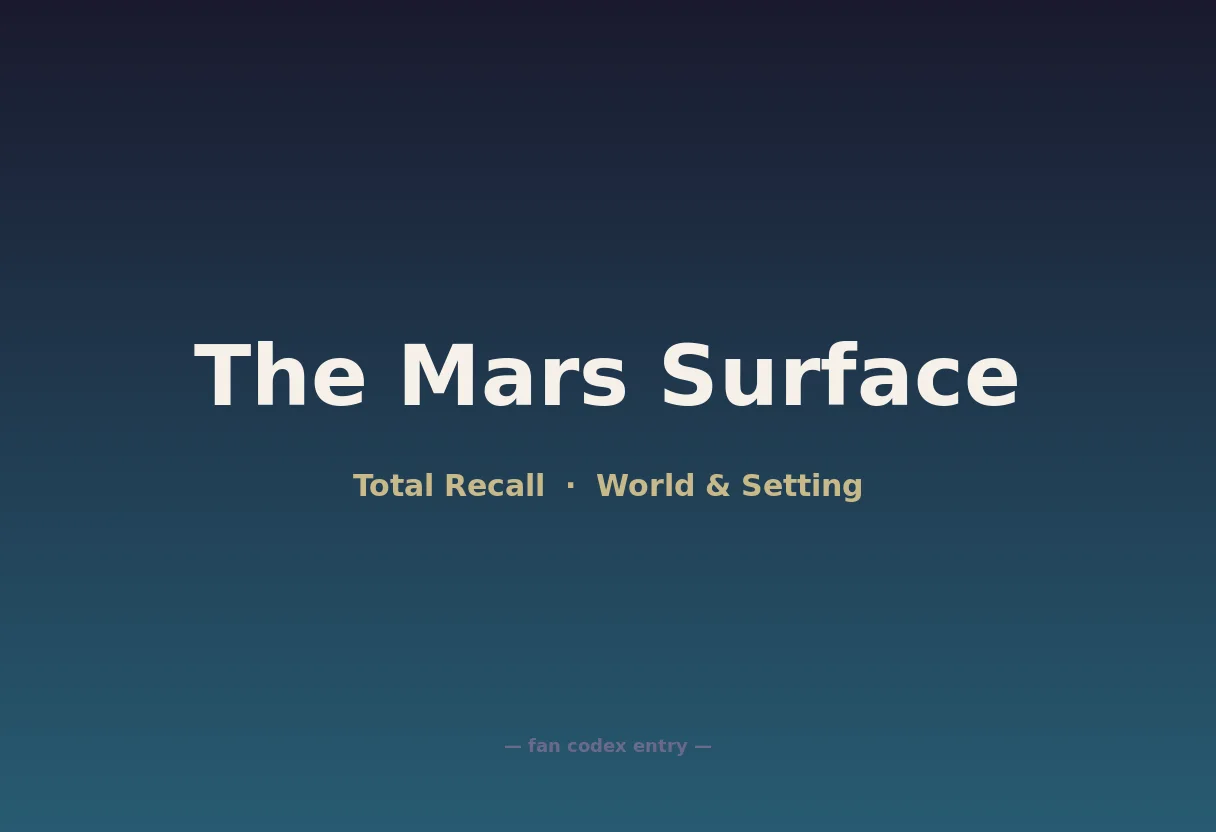 The Mars Surface