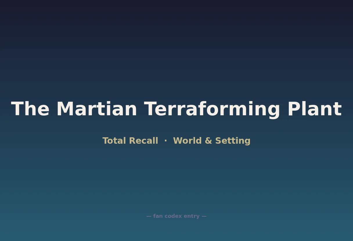 The Martian Terraforming Plant